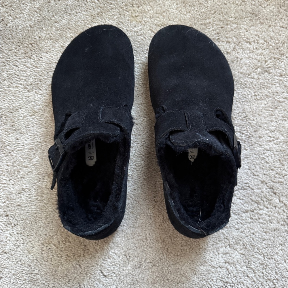 Black Birkenstock London Shearling